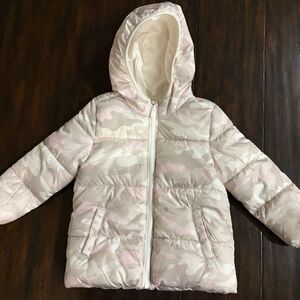 Girls Toddler Pink Camo Puffer Jacket 3T